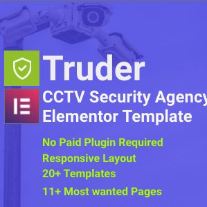 Truder - CCTV Security Service Elementor Template Kit