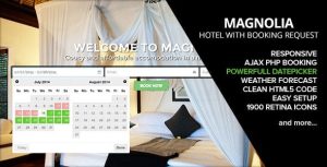 Hotel Magnolia with Booking request HTML Template