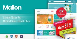 Mallon - Medical Store, Health Shop eCommerce Shopify Theme