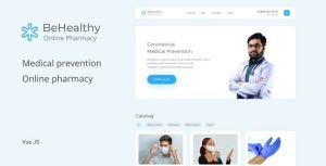 BeHealthy – Coronavirus Medical Prevention, Online Pharmacy Vue Js Template