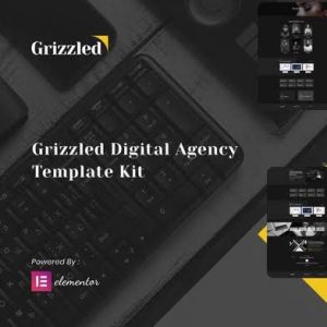 Grizzled - Digital Agency Dark Elementor Template Kit