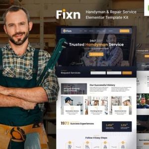 Fixn – Handyman & Repair Service Elementor Template Kit