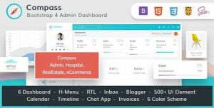 Compass Bundle - Bootstrap 4 Admin for Hospital RealEstate eCommerce