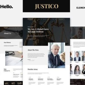 JUSTICO - Law Firm Elementor Template Kit