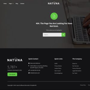 Natuna - Saas & Software Elementor Template Kit