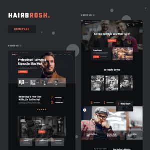 Hairbrosh | Barbershop Elementor Template Kit