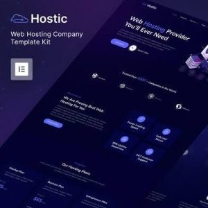Hostic – Web Hosting Company Elementor Template Kit