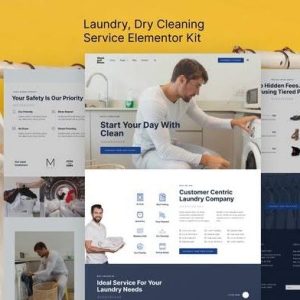Wash & Rinse – Laundry & Dry Cleaning Service Elementor Template Kit