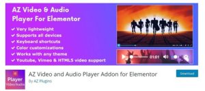 AZ Video and Audio Player Addon for Elementor