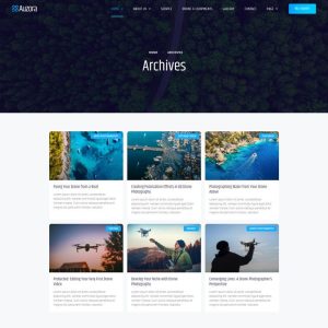 Auzora - Drone Aerial Photography Elementor Template Kit
