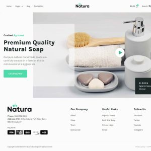 Natoora - Natural & Organic Soap Shop Elementor Template Kit