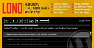 Lono - Responsive HTML5 Audio Player With Playlist WordPress Plugin