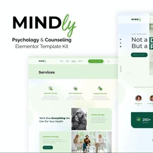 Mindly - Psychology, Therapy & Counseling Elementor Template Kit