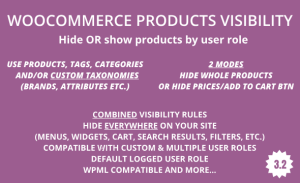 WooCommerce Hide Products | Products, Categories Visibility by User Roles