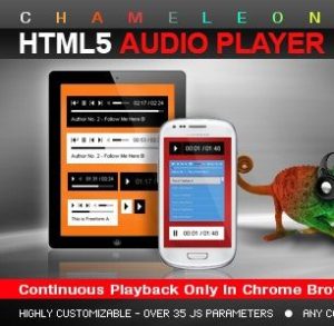Chameleon HTML5 Audio Player With/Without Playlist