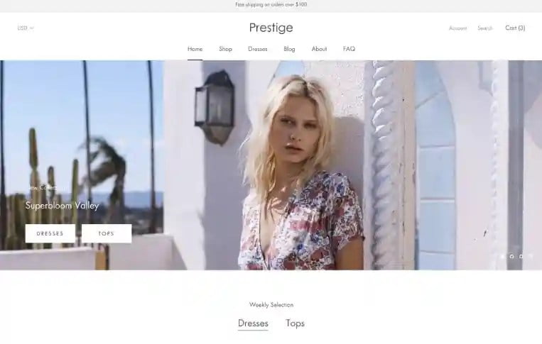 Prestige Theme - Couture - Shopify Theme Store Not Sure