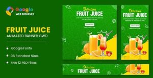 Fruit Juice Animated Banner Google Web Designer