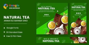 Natural Tea Animated Banner Google Web Designer