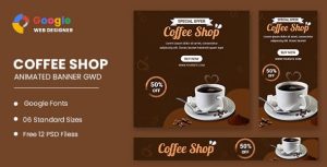 Coffee Shop Animated Banner Google Web Designer