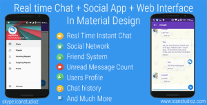 Real Time Chat + Social System + Web Interface