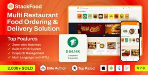 StackFood Multi Restaurant Food Delivery App