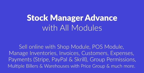 Stock Manager Advance with All Modules By Tecdiary