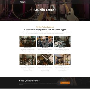 Recort - Recording Studio Elementor Template Kit