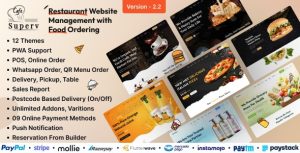 Superv - Restaurant Website CMS & Management System with Food Order
