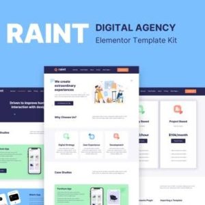 Raint - Digital Agency Elementor Template Kit