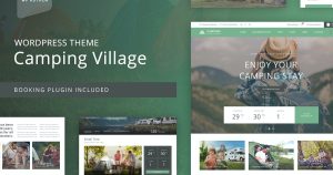 Camping Village - Campground Caravan Hiking Tent Accommodation WP Theme