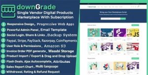 DownGrade - Single Vendor Digital Products Marketplace
