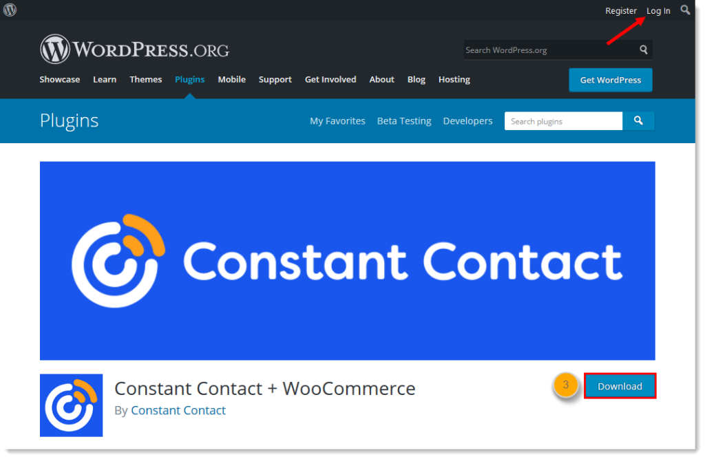 constant contact and woocommerce integration download login arrow step3