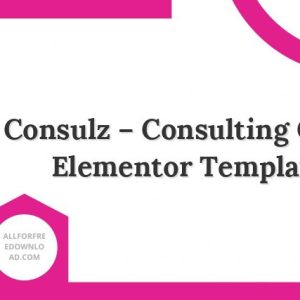 Consulz - Consulting Company Elementor Template Kit