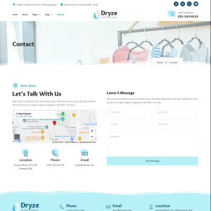Dryze – Dry Cleaning & Laundry Service Elementor Template Kit