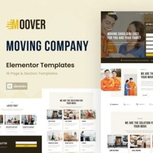 Moover - Moving Company Website Elementor Template Kit