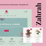 Zahrah - Flower Shop & Store WooCommerce Elementor Template Kit