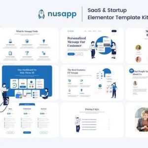 Nusapp - SaaS Startup & Business Elementor Template Kit
