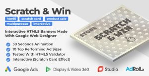 Scratch & Win - Interactive Product Sale HTML5 Banner Ad Templates (GWD)