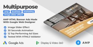 Clean & Clear - Multipurpose Animated AMP HTML Banner Ad Templates (GWD, AMP)