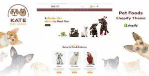 Kate - Dog & Pets Food Store Shopify Theme