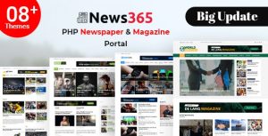 News365 - PHP Newspaper Script Magazine Blog with Video Newspaper