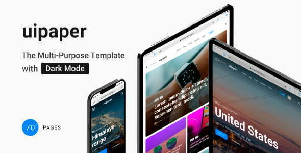 UIpaper - The MultiPurpose Template with Dark Mode
