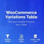 WooCommerce Variations Table