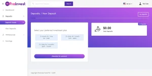 ProInvest - CryptoCurrency and Online Investment Platform