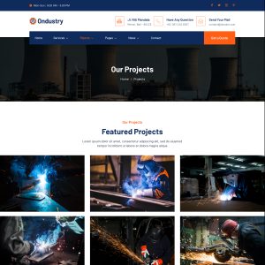 Ondustry – Industry & Manufacturing Elementor Template Kit