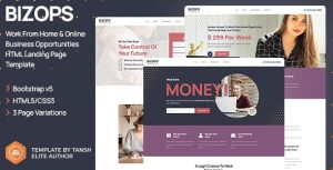 Bizops - Online Work From Home HTML Landing Page