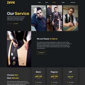 Zeve - Tailor Service Elementor Template Kit