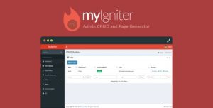 myIgniter - Admin CRUD and Page Generator