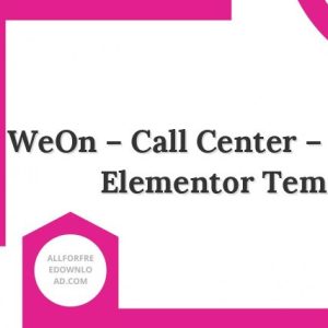 WeOn - Call Center & Telemarketing Elementor Template Kit
